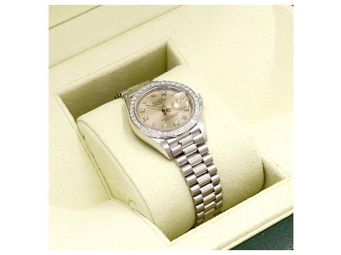 Rolex Original Diamond Datejust Damenuhr Silber - Ansicht 6