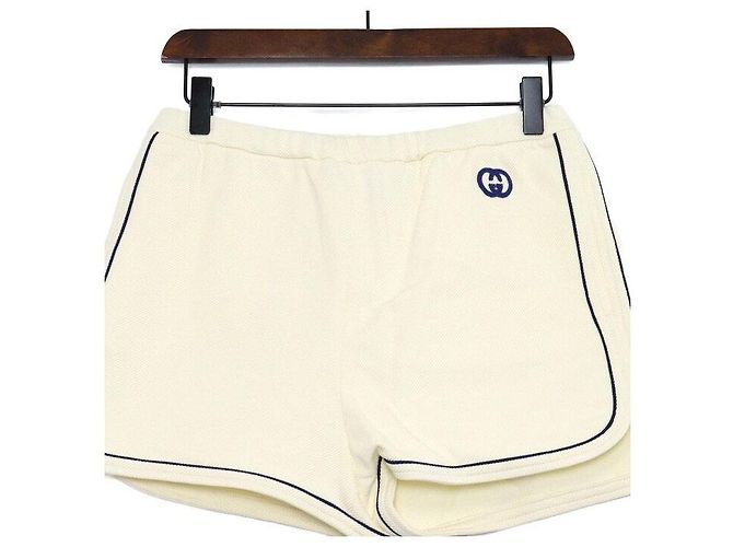 Gucci Calções de malha para mulher Ivory Navy GG Interlocking Logo - vista 2