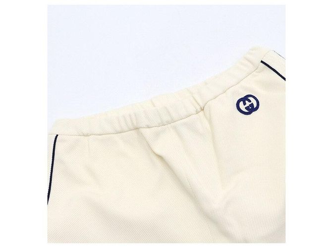 Gucci Calções de malha para mulher Ivory Navy GG Interlocking Logo - vista 5