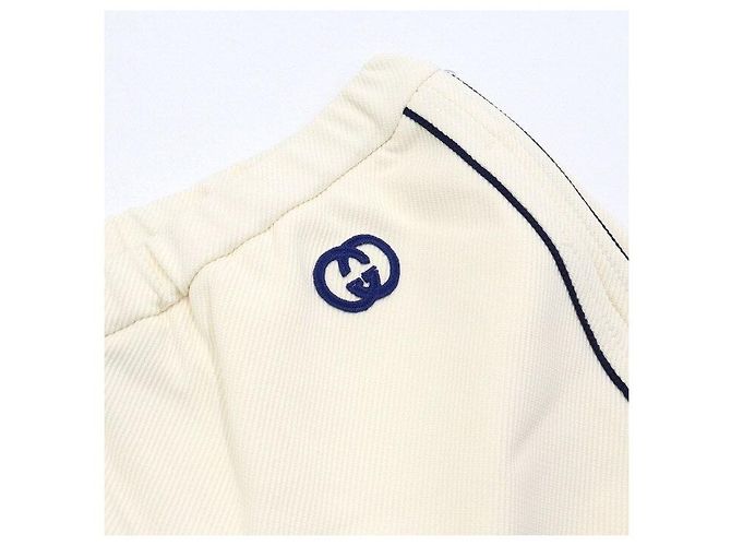 Gucci Calções de malha para mulher Ivory Navy GG Interlocking Logo - vista 6