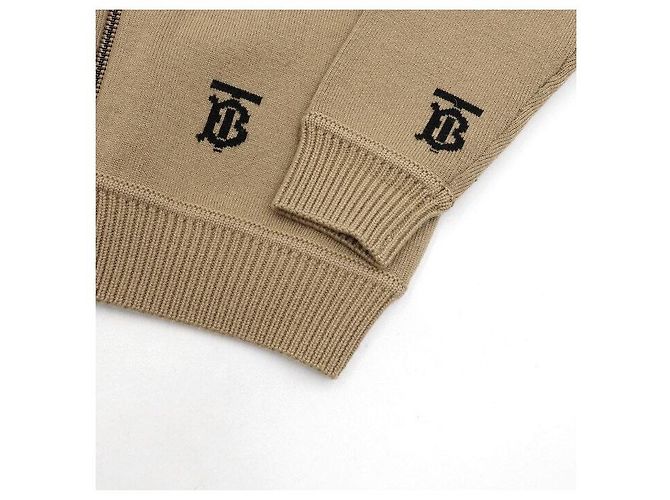 Burberry Star Monogram Motif Wool Unisex Kids Junior Cardigan Orange - view 3