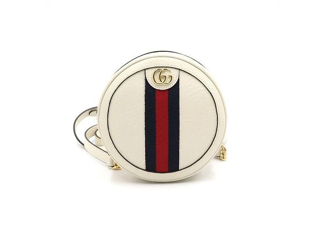 Gucci Zaino rotondo da donna Off-White Leather Opidia Web GG - vista 2