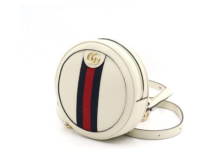 Gucci Zaino rotondo da donna Off-White Leather Opidia Web GG - vista 3