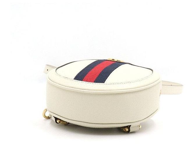 Gucci Zaino rotondo da donna Off-White Leather Opidia Web GG - vista 8