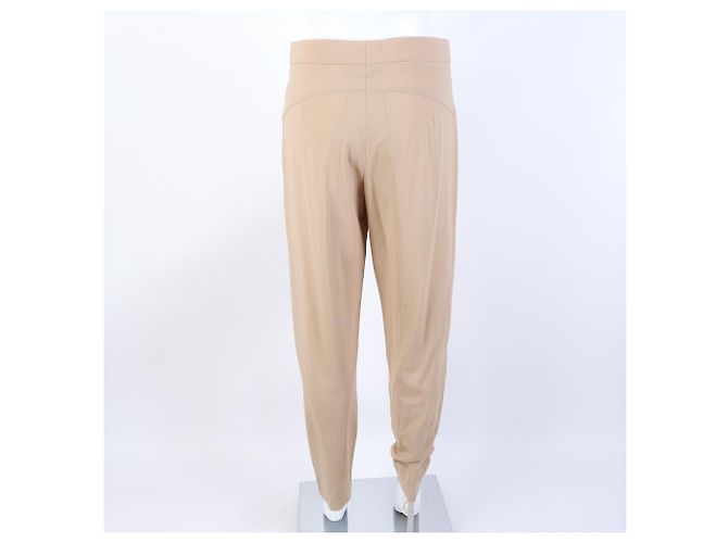 Pantalones de lana Chloé Beige Castaño - vista 3