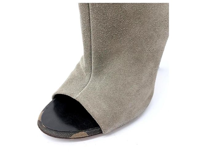 Giuseppe Zanotti Scarpe con tacco in camoscio open toe Marrone - vista 5