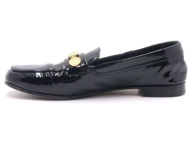 Chanel Mocassini Penny Coin in vernice nera da donna Nero - vista 4