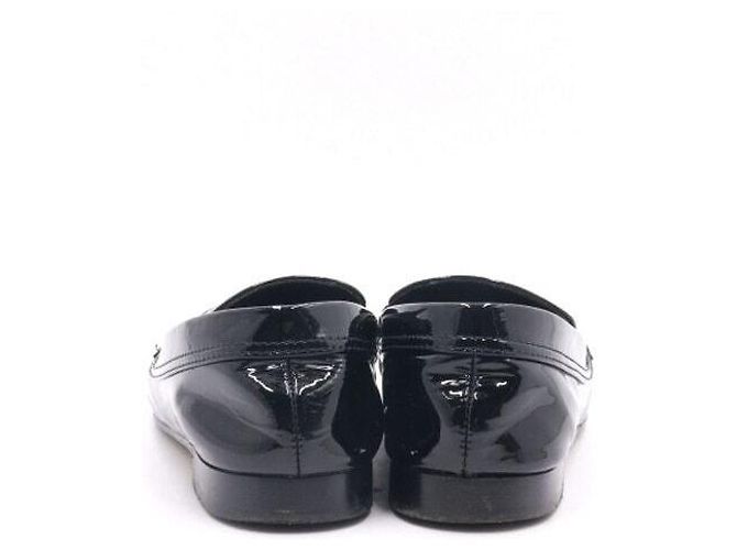 Chanel Mocassini Penny Coin in vernice nera da donna Nero - vista 5