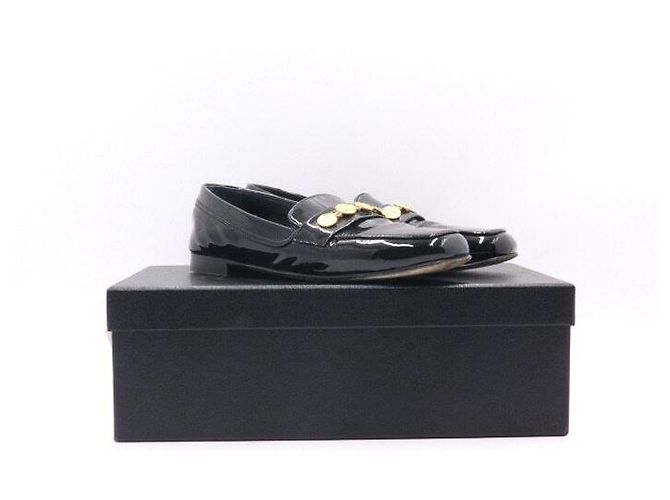 Chanel Mocassini Penny Coin in vernice nera da donna Nero - vista 7