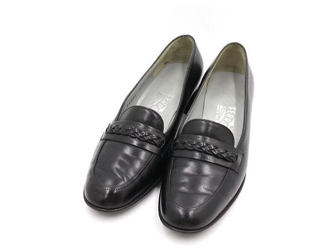 Salvatore Ferragamo Mocassini classici da donna in pelle nera - vista 3