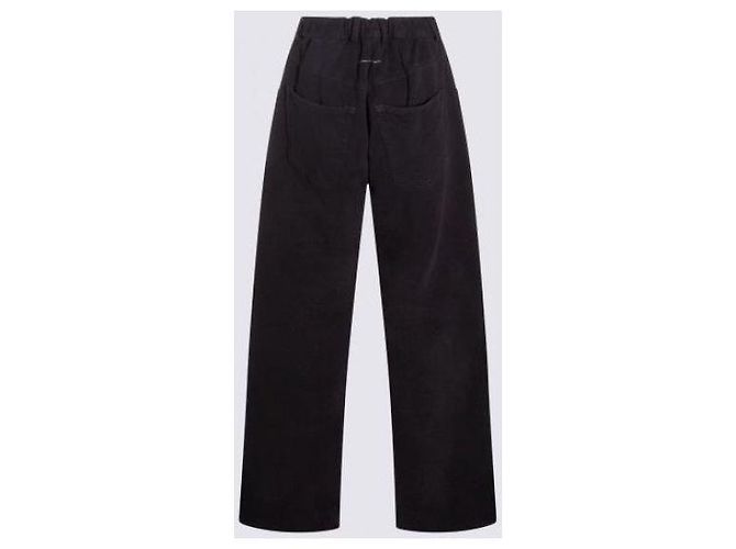 Maison Martin Margiela Pantalones anchos de algodón Negro - vista 5