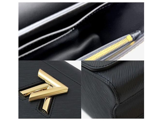 Louis Vuitton Twist MM Epi Gold Nero - vista 7