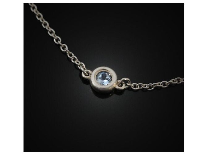 Tiffany & Co Bracciale Bider Yard Silver Aquamarine Nero - vista 3