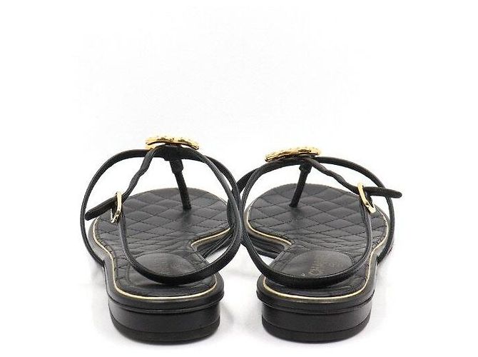 Chanel Pearl CC Sandalen Schwarz - Ansicht 6