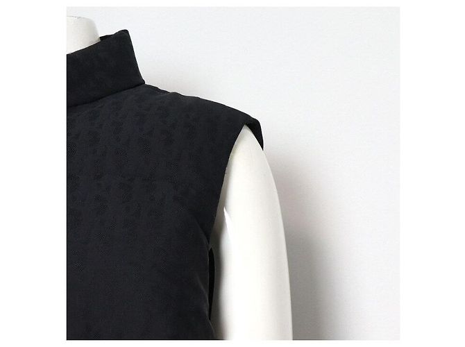 Dior Technical Jacquard Oblique Men's Padded Vest Black - view 3