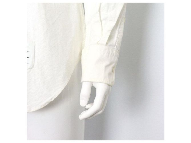 Thom Browne Camicia da uomo in cotone Oxford a tre strisce Bianco - vista 3