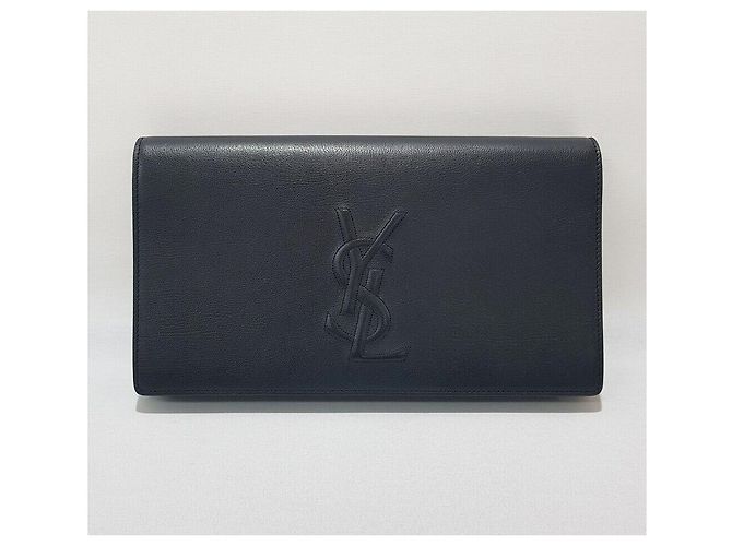 Saint Laurent Clutch YSL Belle de Jour Nero - vista 2