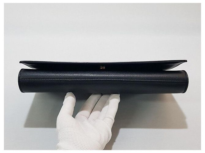Saint Laurent Clutch YSL Belle de Jour Nero - vista 6