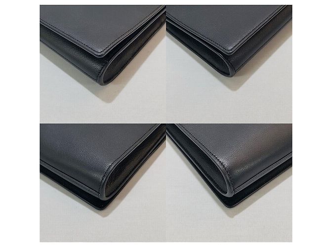 Saint Laurent Clutch YSL Belle de Jour Nero - vista 7