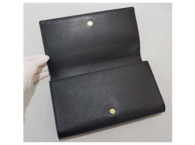 Saint Laurent Clutch YSL Belle de Jour Nero - vista 8