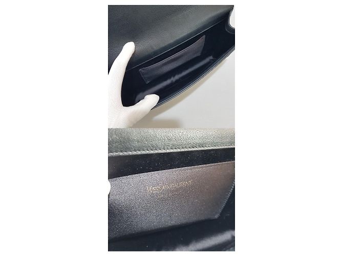 Saint Laurent Clutch YSL Belle de Jour Nero - vista 9