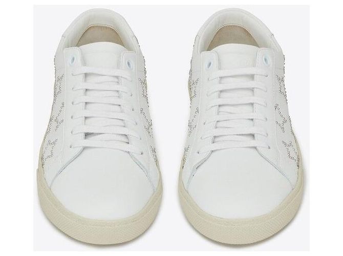 Sneakers Saint Laurent Brass Argentate Metallo Argento - vista 3