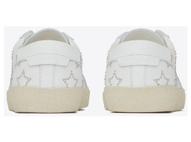 Sneakers Saint Laurent Brass Argentate Metallo Argento - vista 4
