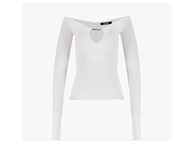 Jacquemus Haut en maille festonné pour femme Le Haute Logo Charm - vue 2