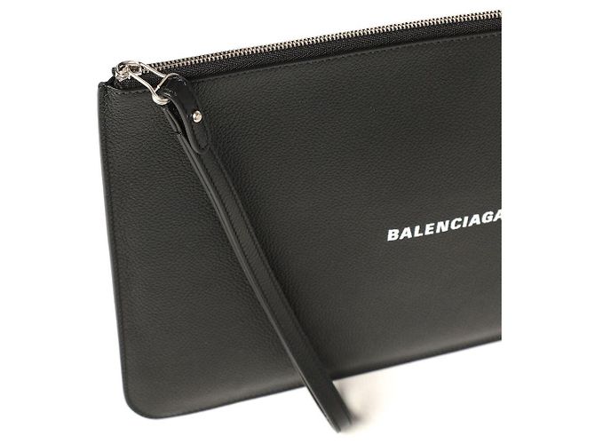 Clutch Balenciaga in pelle nera Nero - vista 7