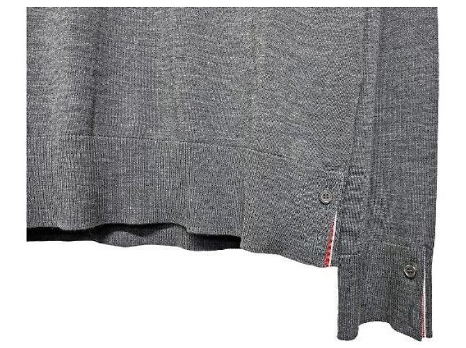 Thom Browne Merino-Wolle Rundstrick Charcoal stamp Braun - Ansicht 6