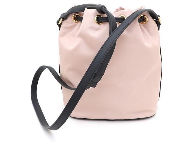 Burberry Borsa a secchiello in nylon con coulisse e borsa a tracolla Rosa - vista 3