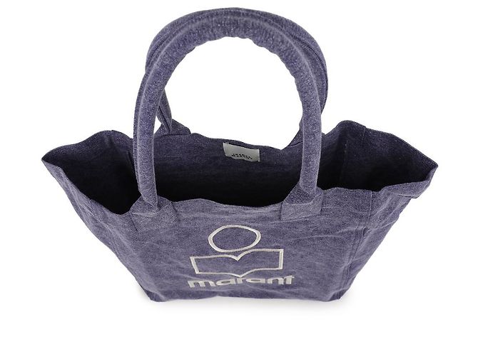 Isabel Marant Borsa Tote con Piccolo Logo Porpora - vista 7