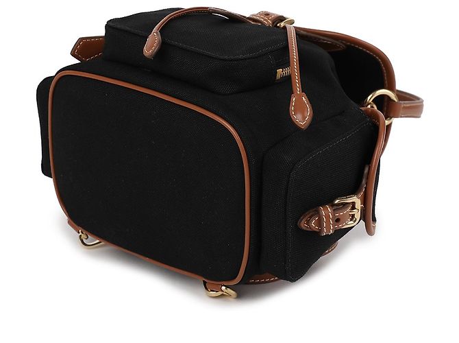 Miu Miu Leinwand-Leder-Rucksack Schwarz - Ansicht 6
