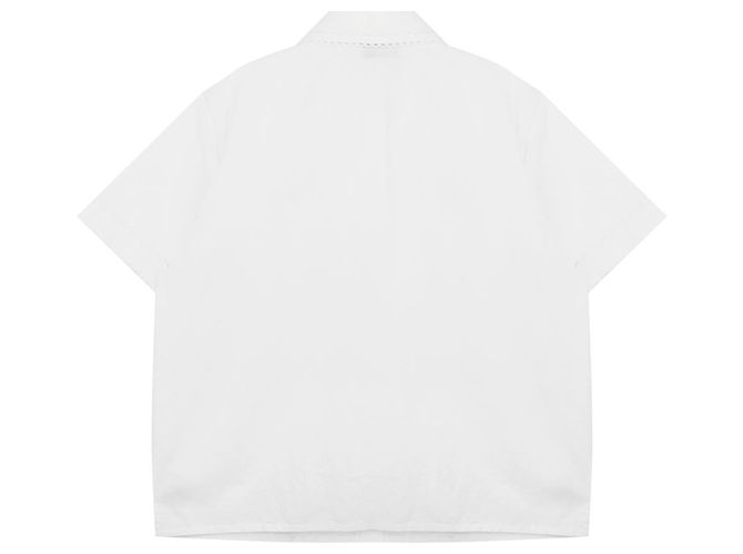 Miu Miu Camicia in popeline slub Bianco - vista 4