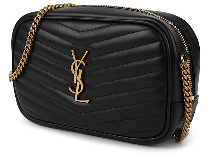 Saint Laurent Mini borsa a tracolla trapuntata Nero - vista 4
