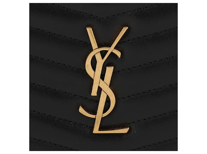 Saint Laurent Mini borsa a tracolla trapuntata Nero - vista 9