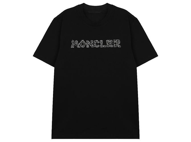 Moncler T-shirt a maniche corte con logo e scritte grafiche - vista 3