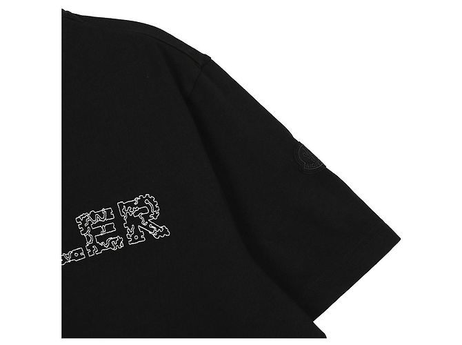Moncler T-shirt a maniche corte con logo e scritte grafiche - vista 6