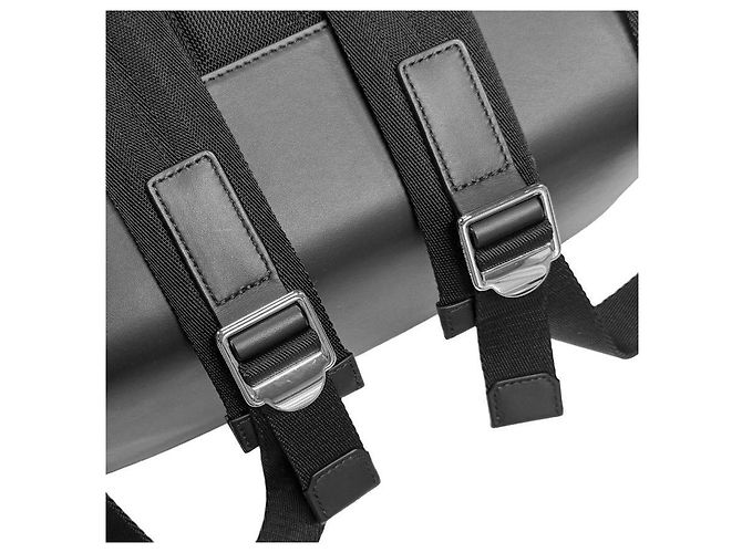 Burberry House Check Jeff Canvas Backpack Navy Black - view 12