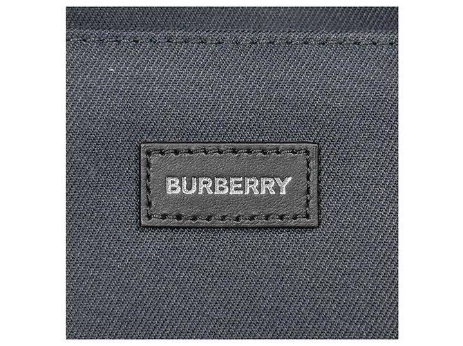 Burberry House Check Jeff Canvas Backpack Navy Black - view 13