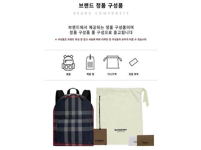 Burberry House Check Jeff Canvas Backpack Navy Black - view 19