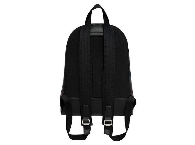 Burberry House Check Jeff Canvas Backpack Navy Black - view 7