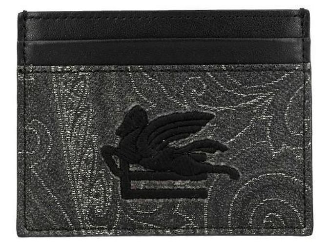 Etro Porta-cartões Paisley Jacquard Pegasus Preto - vista 3