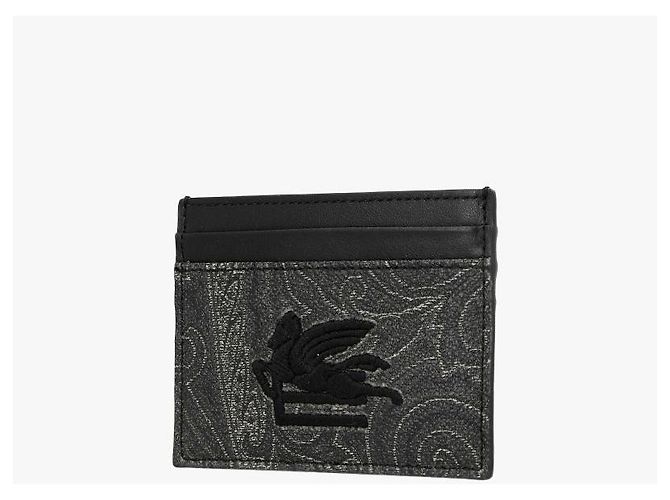 Etro Porta-cartões Paisley Jacquard Pegasus Preto - vista 5
