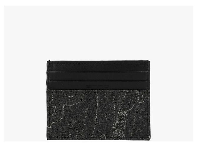 Etro Porta-cartões Paisley Jacquard Pegasus Preto - vista 6