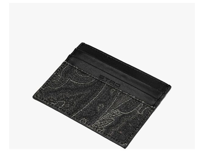 Etro Porta-cartões Paisley Jacquard Pegasus Preto - vista 8