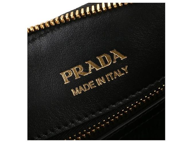 Prada Kleine Lederhandtasche stamp: MVM Schwarz - Ansicht 7