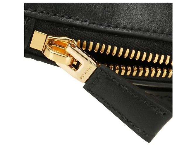 Prada Kleine Lederhandtasche stamp: MVM Schwarz - Ansicht 8