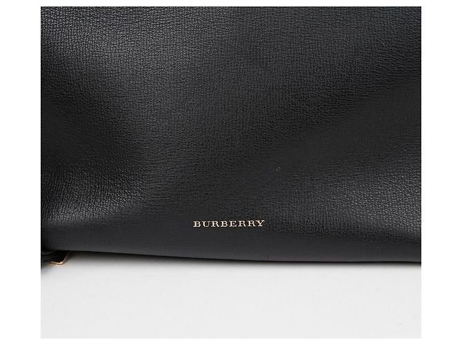 Burberry Saco de ombro tote Banner Medium Preto - vista 3
