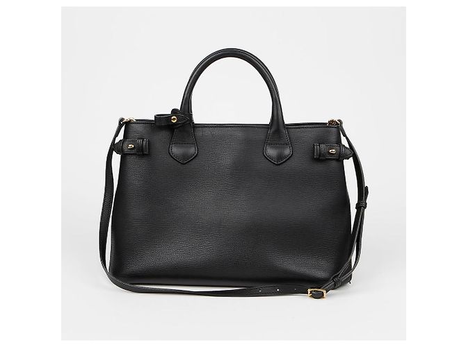 Burberry Saco de ombro tote Banner Medium Preto - vista 4